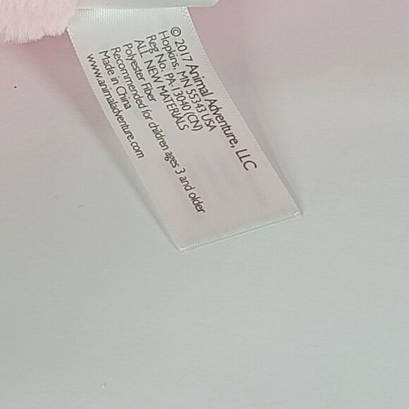 Pink Rabbit Plush Bunny with Butterfly Soft Stuffed Animal w/Tag Appx 13" Easter - Picture 9 of 10